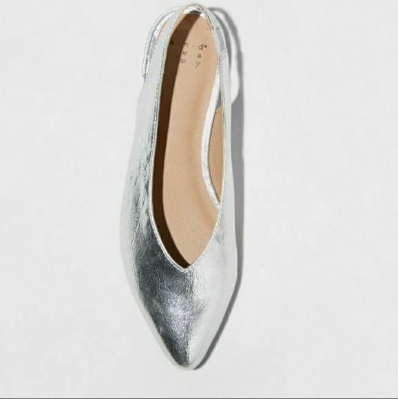 pointed toe slingback flats